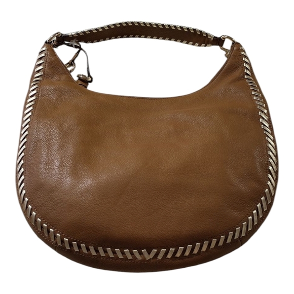 Michael Kors Leather Lauryn‎ Acorn Brown Shoulder Bag NWOT - Picture 2 of 12